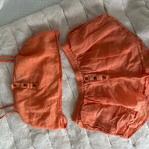 Urban Outfitters Orange Two-Piece Set